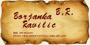 Borjanka Ravilić vizit kartica
